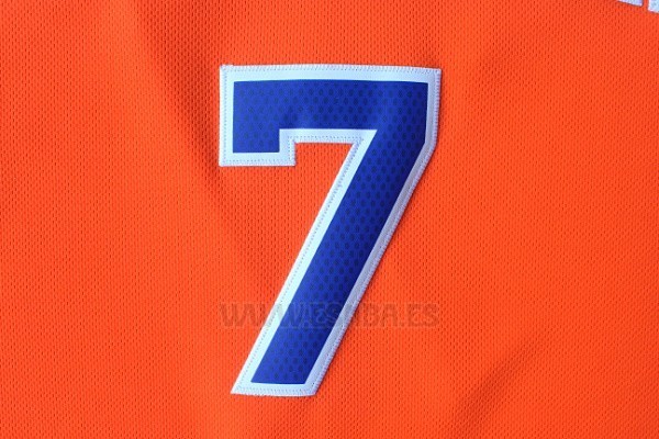 Camiseta New York Knicks Carmelo Anthony #7 Naranja